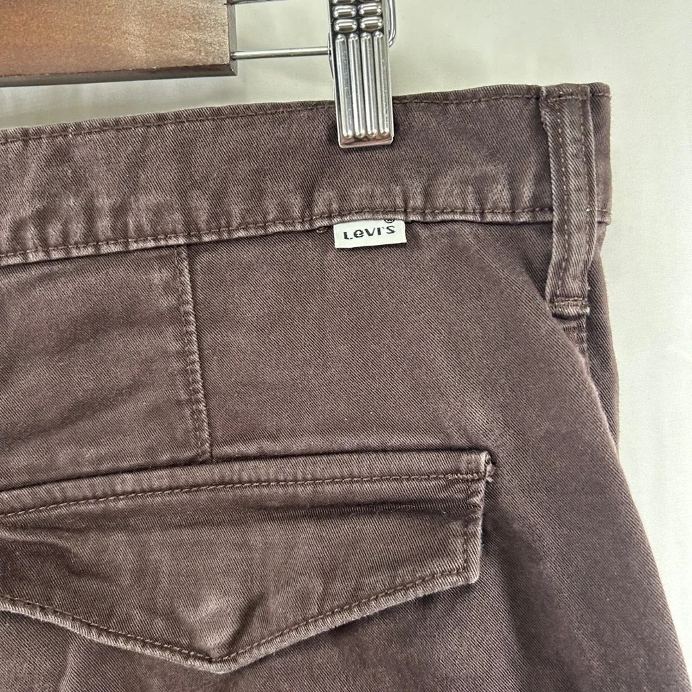 Levi Strauss Cargo Jogger Mens 38x32 (fit 38x29) Brown Tapered Utility Pants